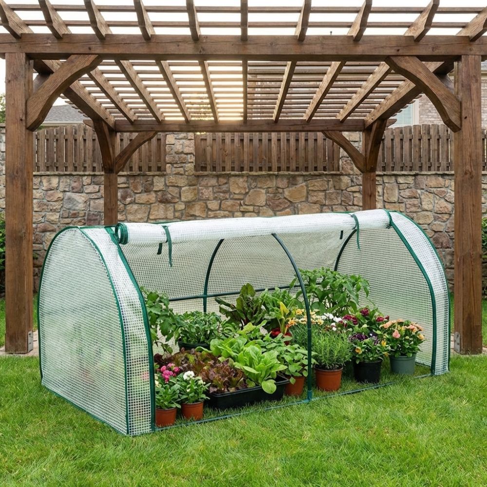 Greenhouse Plastic Film - Şeffaf Mini Bitki Serası Plastik Su