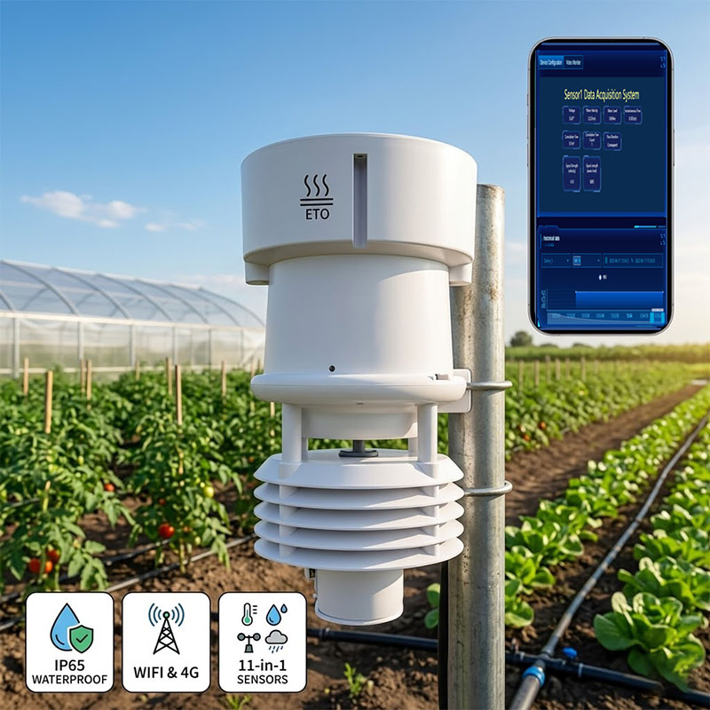 Precision Farming Smart Agriculture - Akıllı WiFi 4G Tarım ET0 Hava