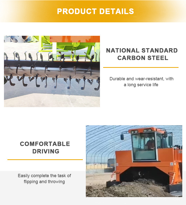 Büyük Kapasiteli Tarım Mobil K - Compost Turner Machine incelemesi ve fiyatı